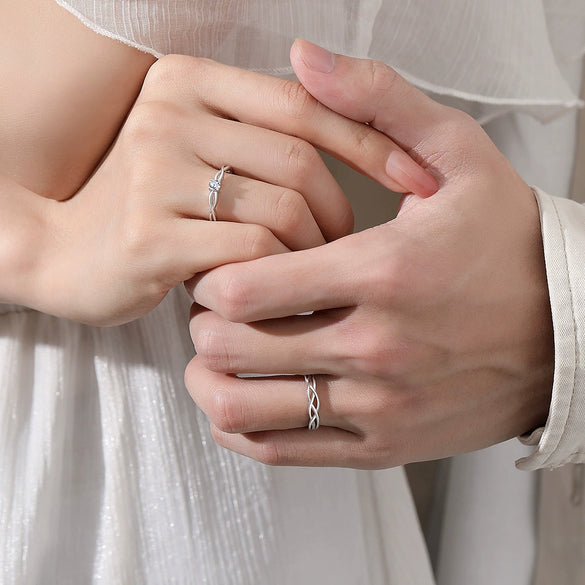 Wholesale Couple's Ring 925 Sterling Silver Dream Catcher Style With Diamond Design