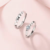 Wholesale Couples Ring 925 Sterling Silver Geometric Design Diamond Inlay Adjustable