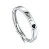 Wholesale Couple's Ring 925 Sterling Silver Heart Design Electroplated