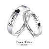 Wholesale Couple's Ring 925 Sterling Silver Heart Design Electroplated