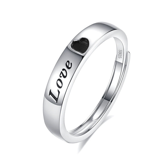 Wholesale Couple's Ring 925 Sterling Silver Heart Design Electroplated
