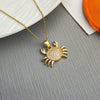Wholesale Crab Zircon Necklace Titanium Steel Electroplating Animal Zodiac Style For Women