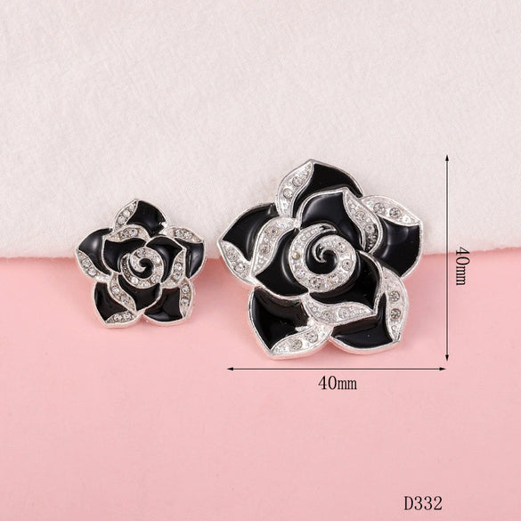 Wholesale Creative Alloy Jewelry Camellia Flower Pendant Electroplated For Female Mobile Phone Beauty Accessories