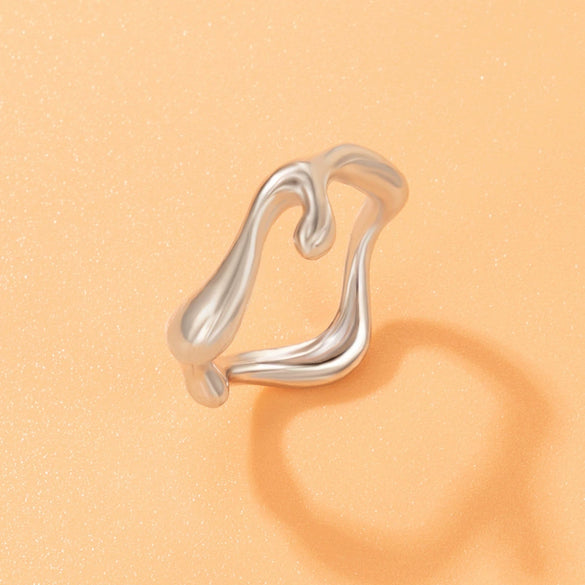 Wholesale Creative Butterfly Geometric Alloy Ring Set With Electroplating For Unisex