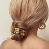 Wholesale Creative Double Layer Metal Geometric Elastic Hair Ring For Women With Electroplating Process