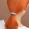 Wholesale Creative Double Layer Metal Geometric Elastic Hair Ring For Women With Electroplating Process