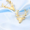 Wholesale Creative Elk Brooch With Golden Antlers For Women Alloy Material Electroplating Design