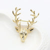 Wholesale Creative Elk Brooch With Golden Antlers For Women Alloy Material Electroplating Design