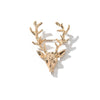 Wholesale Creative Elk Brooch With Golden Antlers For Women Alloy Material Electroplating Design