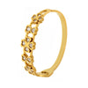Wholesale Creative Hollow Love Four Leaf Flower Inlaid Zircon Stainless Steel Gold Plated Bracelet Jewelry
