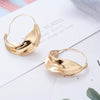 Wholesale Creative Irregular Alloy Earrings With Flower Basket Design And Geometric Pattern Electroplated For Women