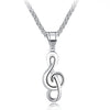 Wholesale Creative Music Symbol Small Commodity Necklace Alloy Titanium Steel Electroplated Unisex