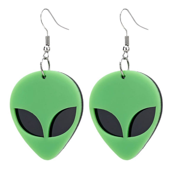 Wholesale Creative Novelty Exaggerated Alien Acrylic Earrings With Cartoon Characters