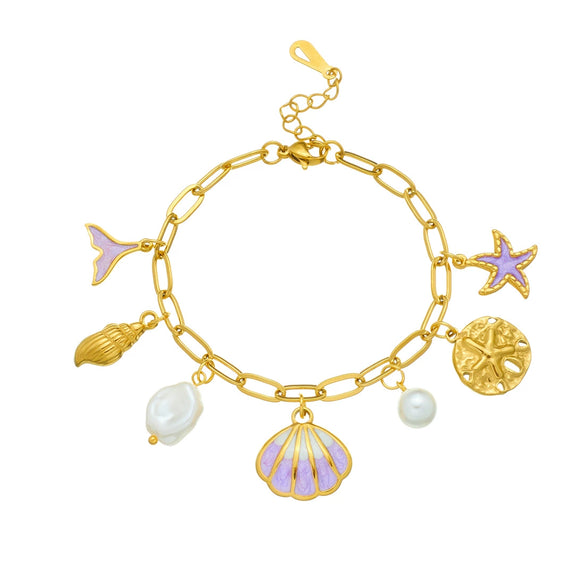 Wholesale Creative Ocean Series Electroplated Stainless Steel Animalshaped Bracelet Jewelry For Women
