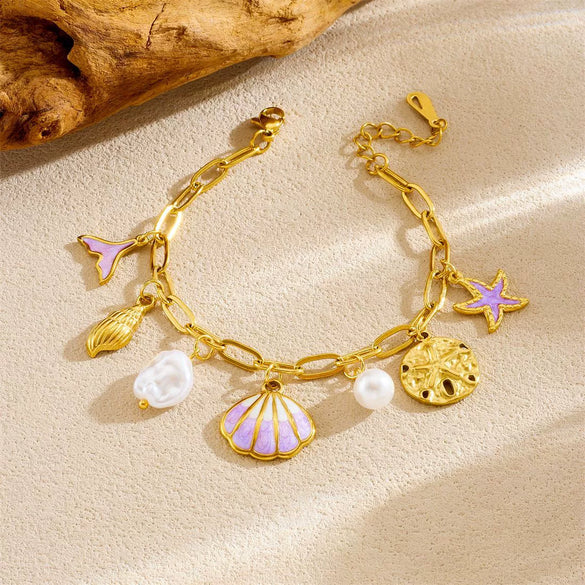 Wholesale Creative Ocean Series Electroplated Stainless Steel Animalshaped Bracelet Jewelry For Women