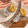 Wholesale Creative Personality Stainless Steel 18K Gold Plated Geometric Fashion Drop Earrings For Women