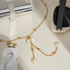Wholesale Crescent Pendant Necklace For Women Light Luxury Fashion Stainless Steel Jewelry Pvd Furnace Vacuum Real Gold Plated