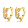 Wholesale Cross Earrings Copper Geometric Zircon Style For Women