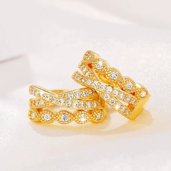 Wholesale Cross Earrings Copper Geometric Zircon Style For Women