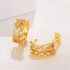 Wholesale Cross Earrings Copper Geometric Zircon Style For Women