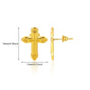 Wholesale Cross Earrings Stainless Steel Gold Plated Geometric Square Striped Jewelry Unisex