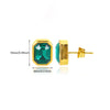 Wholesale Cross Earrings Stainless Steel Gold Plated Geometric Square Striped Jewelry Unisex