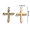 Wholesale Cross Jewelry High Quality Stainless Steel Titanium Steel Plated 18K Gold Oil Pressure Process Totem Pattern