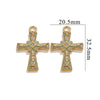 Wholesale Cross Jewelry High Quality Stainless Steel Titanium Steel Plated 18K Gold Oil Pressure Process Totem Pattern
