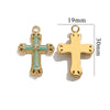 Wholesale Cross Jewelry High Quality Stainless Steel Titanium Steel Plated 18K Gold Oil Pressure Process Totem Pattern