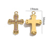 Wholesale Cross Jewelry High Quality Stainless Steel Titanium Steel Plated 18K Gold Oil Pressure Process Totem Pattern