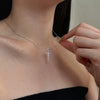 Wholesale Cross Necklace 925 Sterling Silver Geometric Electroplating Women's Neck Jewelry