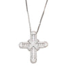 Wholesale Cross Pendant Necklace Copper With Geometric Zirconia Mixed Gemstone Inlay Style For Men And Women