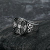 Wholesale Cross Ring In Viking Retro Style For Unisex Stainless Steel With Animal Zodiac Pattern And Electroplating