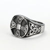 Wholesale Cross Ring In Viking Retro Style For Unisex Stainless Steel With Animal Zodiac Pattern And Electroplating