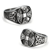 Wholesale Cross Ring In Viking Retro Style For Unisex Stainless Steel With Animal Zodiac Pattern And Electroplating