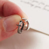 Wholesale Cross Silver Ear Buckle Earrings S925 Sterling Silver Electroplated Unisex Minimalist Hipster Style