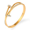 Wholesale Crosspattern Sticky Brick Stainless Steel Nail Bracelet