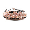 Wholesale Crown Pattern Copper Microinlaid Zircon Bracelet Set Unisex