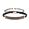 Wholesale Crown Pattern Copper Microinlaid Zircon Bracelet Set Unisex