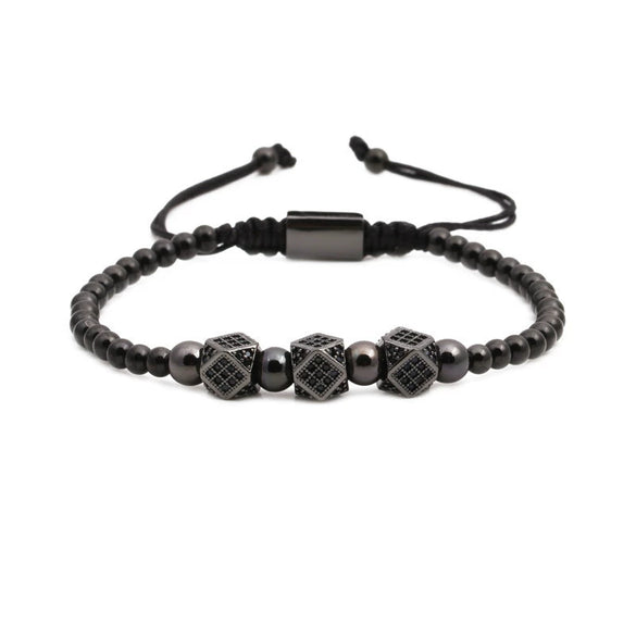 Wholesale Crown Pattern Copper Microinlaid Zircon Bracelet Set Unisex