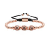 Wholesale Crown Pattern Copper Microinlaid Zircon Bracelet Set Unisex