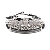 Wholesale Crown Pattern Copper Microinlaid Zircon Bracelet Set Unisex