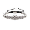Wholesale Crown Pattern Copper Microinlaid Zircon Bracelet Set Unisex