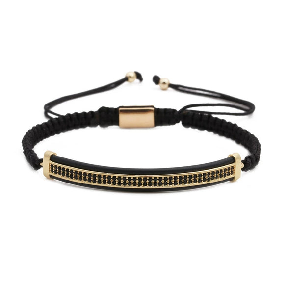 Wholesale Crown Pattern Copper Microinlaid Zircon Bracelet Set Unisex