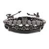 Wholesale Crown Pattern Copper Microinlaid Zircon Bracelet Set Unisex