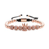 Wholesale Crown Pattern Copper Microinlaid Zircon Bracelet Set Unisex