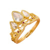 Wholesale Crown Ring Copper Diamondencrusted Zircon Electroplating Women's