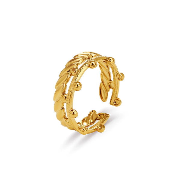 Wholesale Crown Ring Stainless Steel 18K Gold Plated For Women