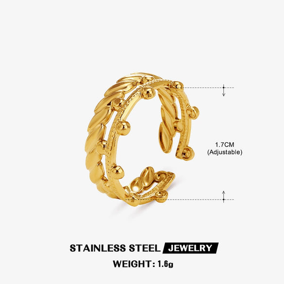 Wholesale Crown Ring Stainless Steel 18K Gold Plated For Women