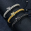 Wholesale Crown Style Titanium Steel Beaded Pineapple Bead Hand Woven Adjustable Electroplated Men's Bracelet